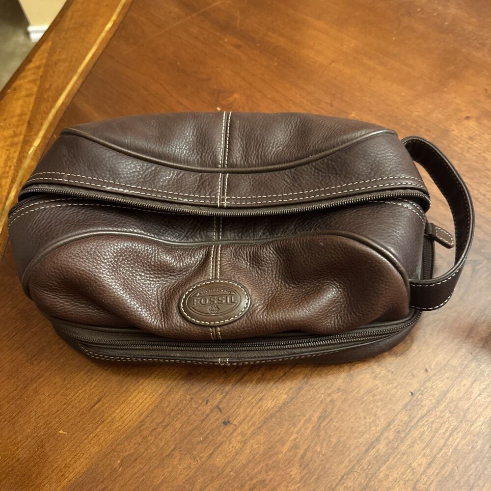 FOSSIL  Brown Men’s Travel Toiletry Bag